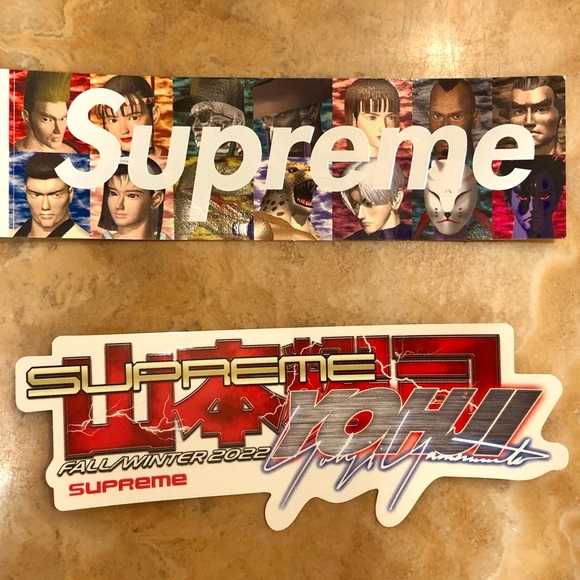 Supreme Street Fighter Box Logo + Supreme Yohji Yamamoto Stickers New Authentic - Picture 3 of 6